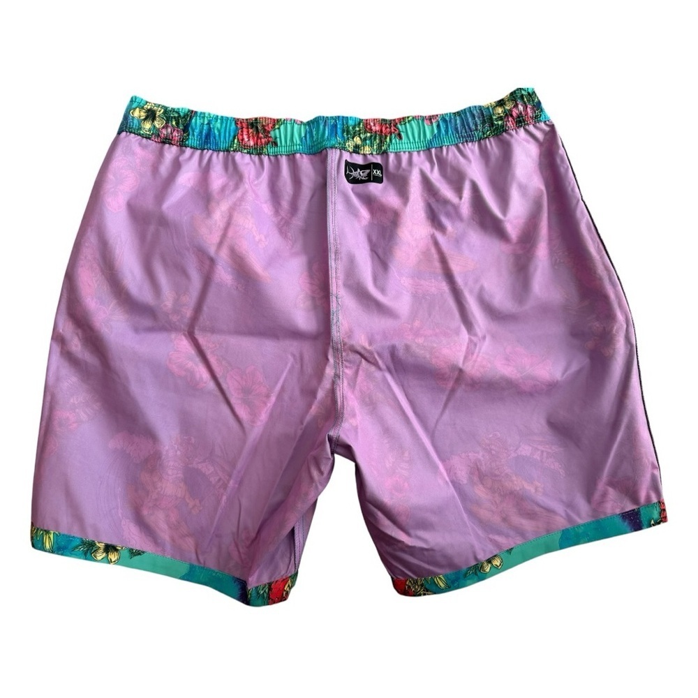 🌴 Psycho Tuna Tropical Swim Trunks – Men’s – Bright Surf Print 🌊 - Picture 4 of 6